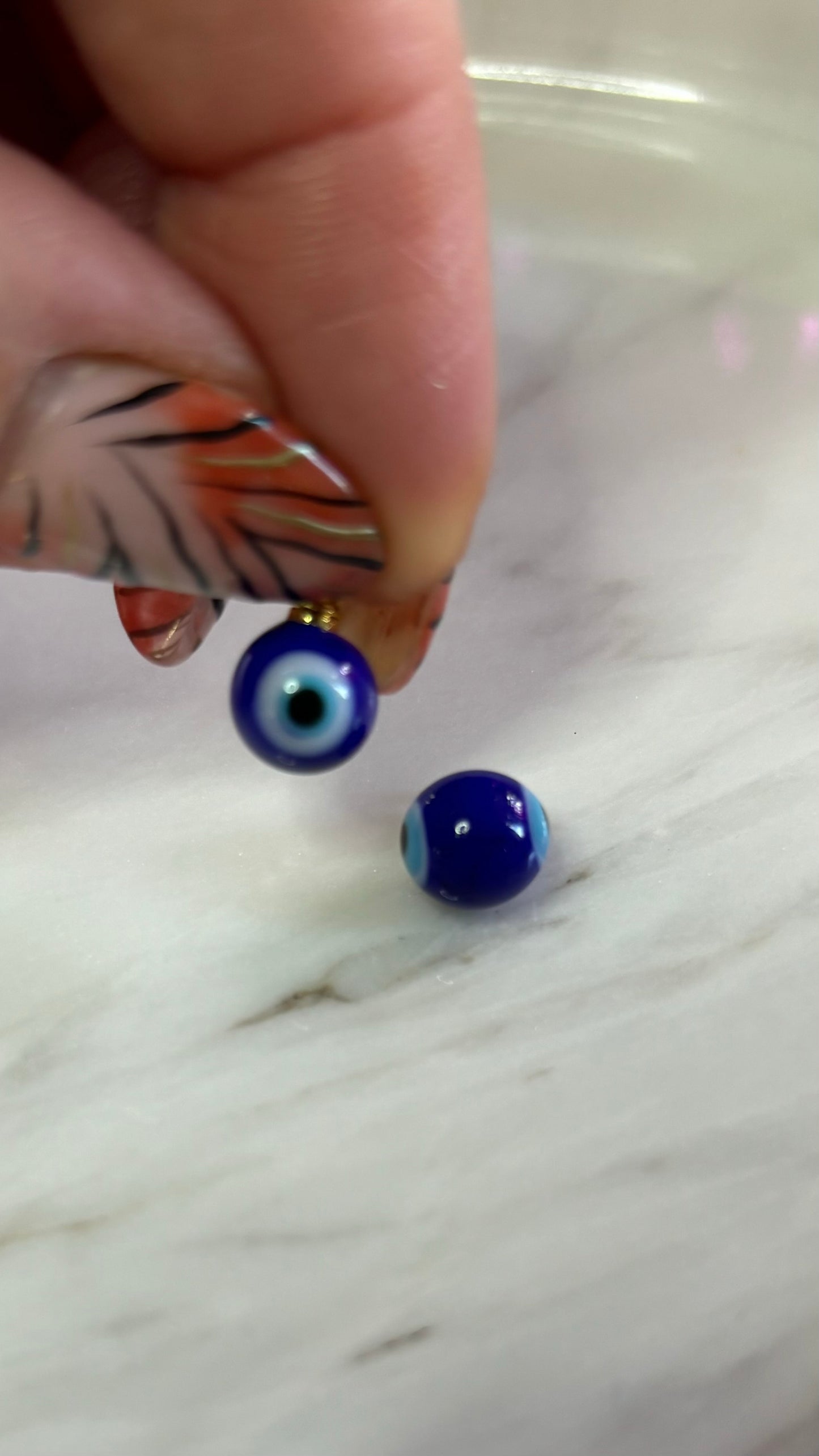 Blue Murano Glass Evil Eye Charm