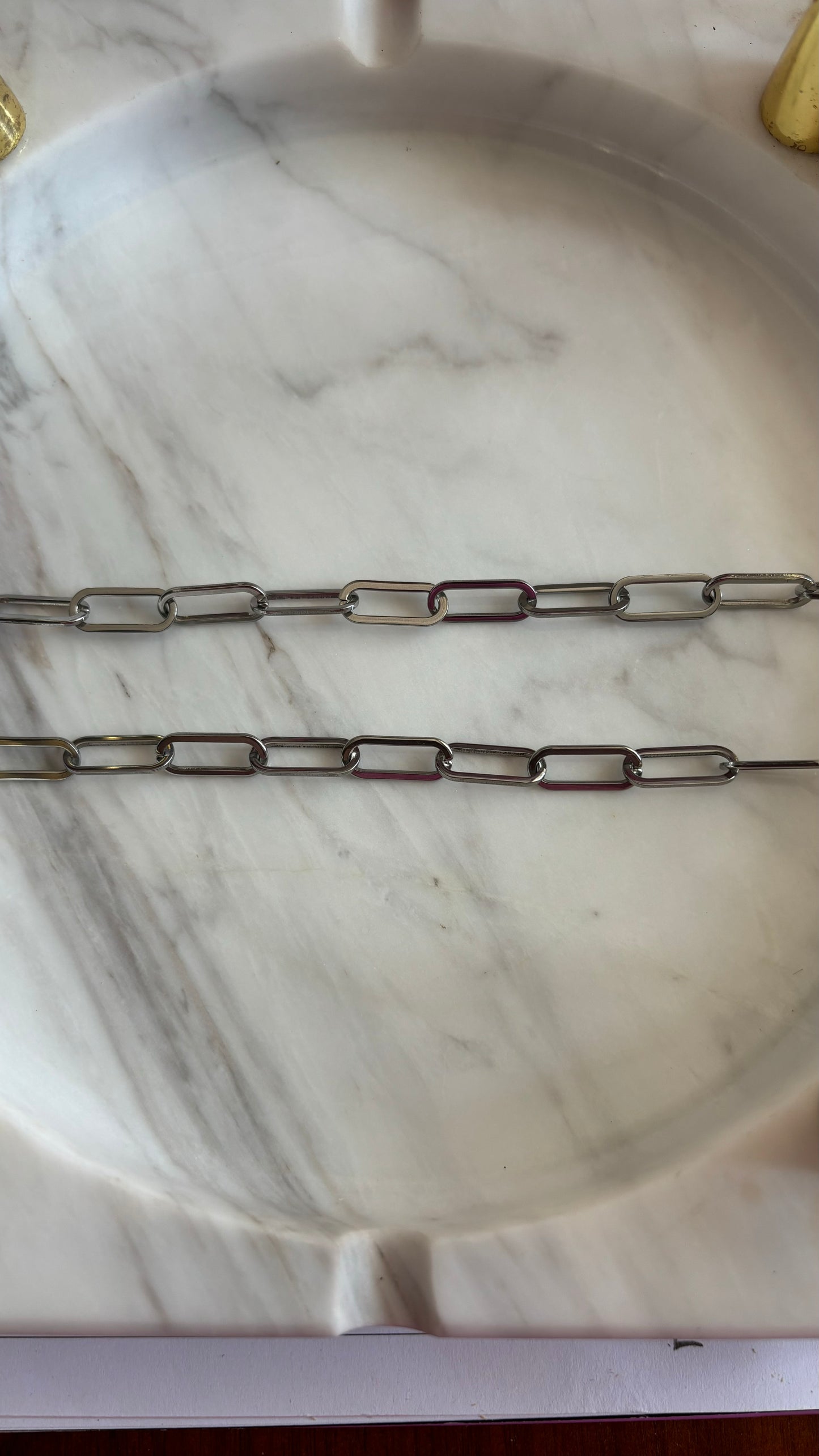 Silver Stainless Steel Paperclip Chain Necklace (5mm)
