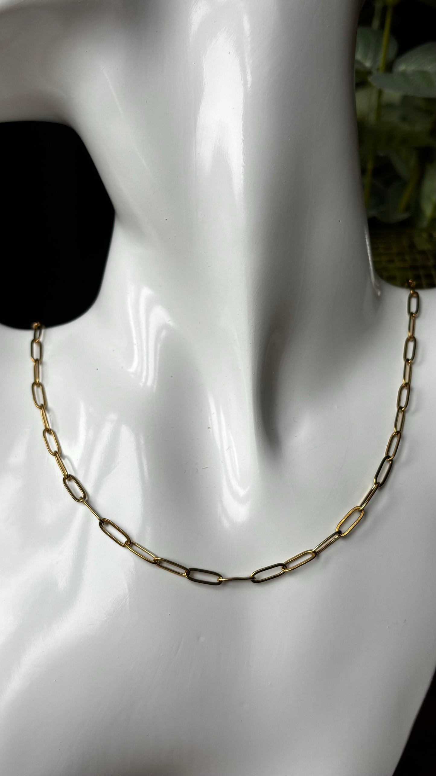 Dainty Stainless Steel Paperclip Chain Necklace