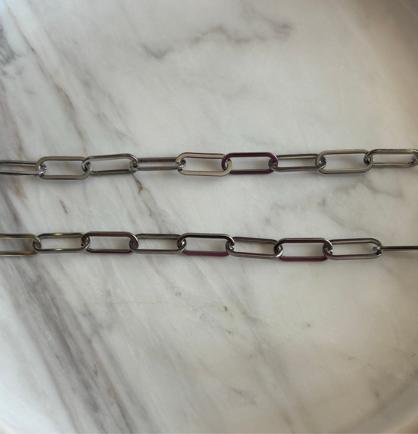Silver Stainless Steel Paperclip Chain Necklace (5mm)