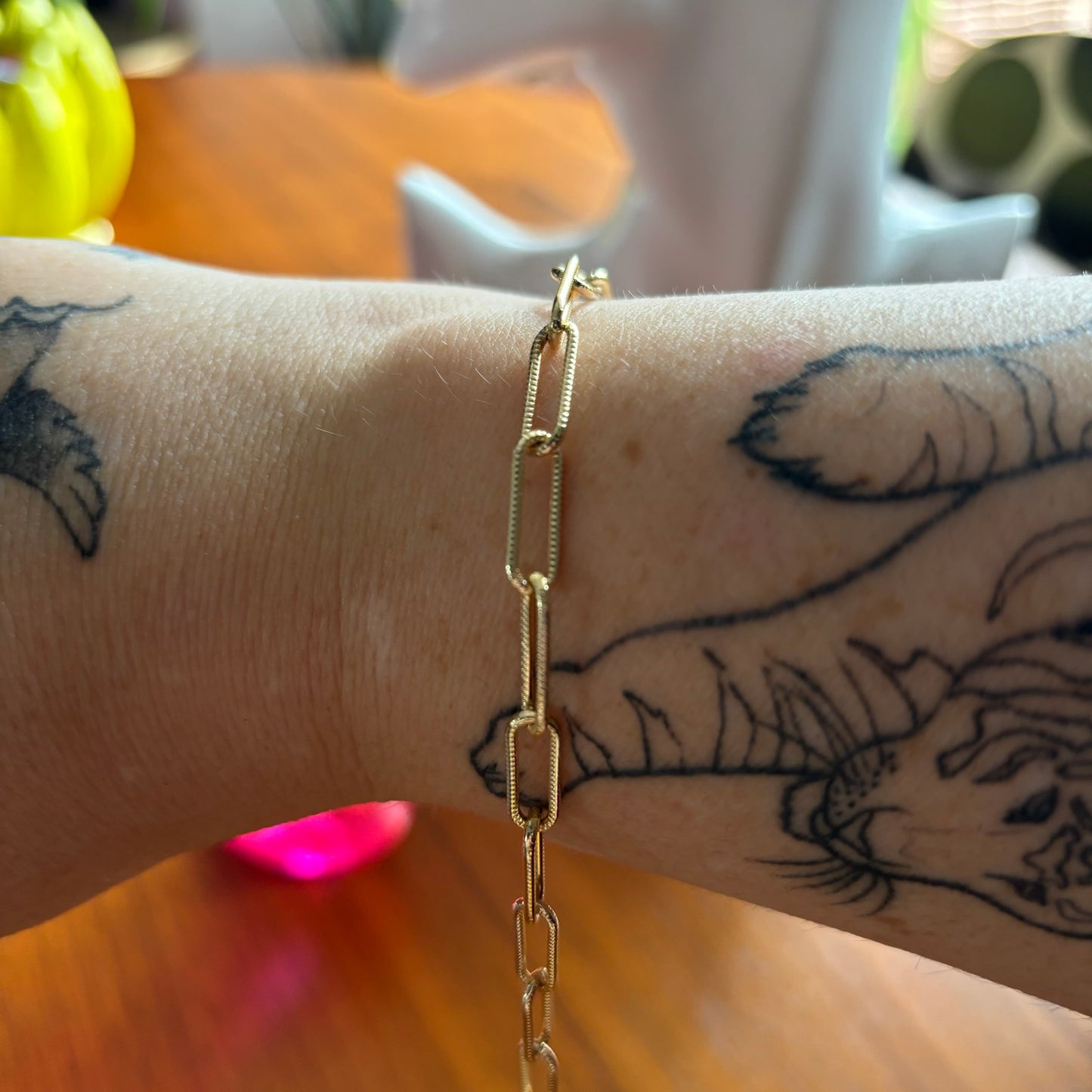 Gold Plated Twisted Cable Chain Bracelet