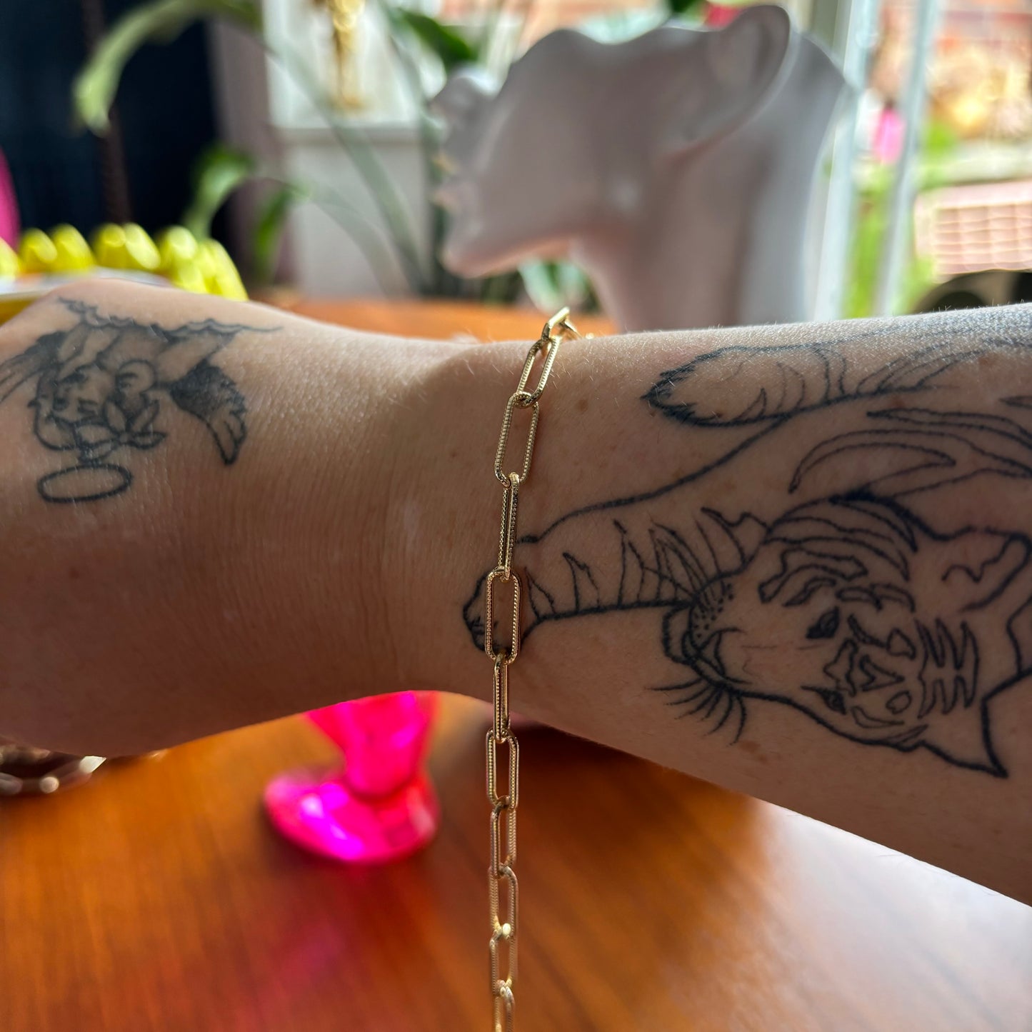 Gold Plated Twisted Cable Chain Bracelet