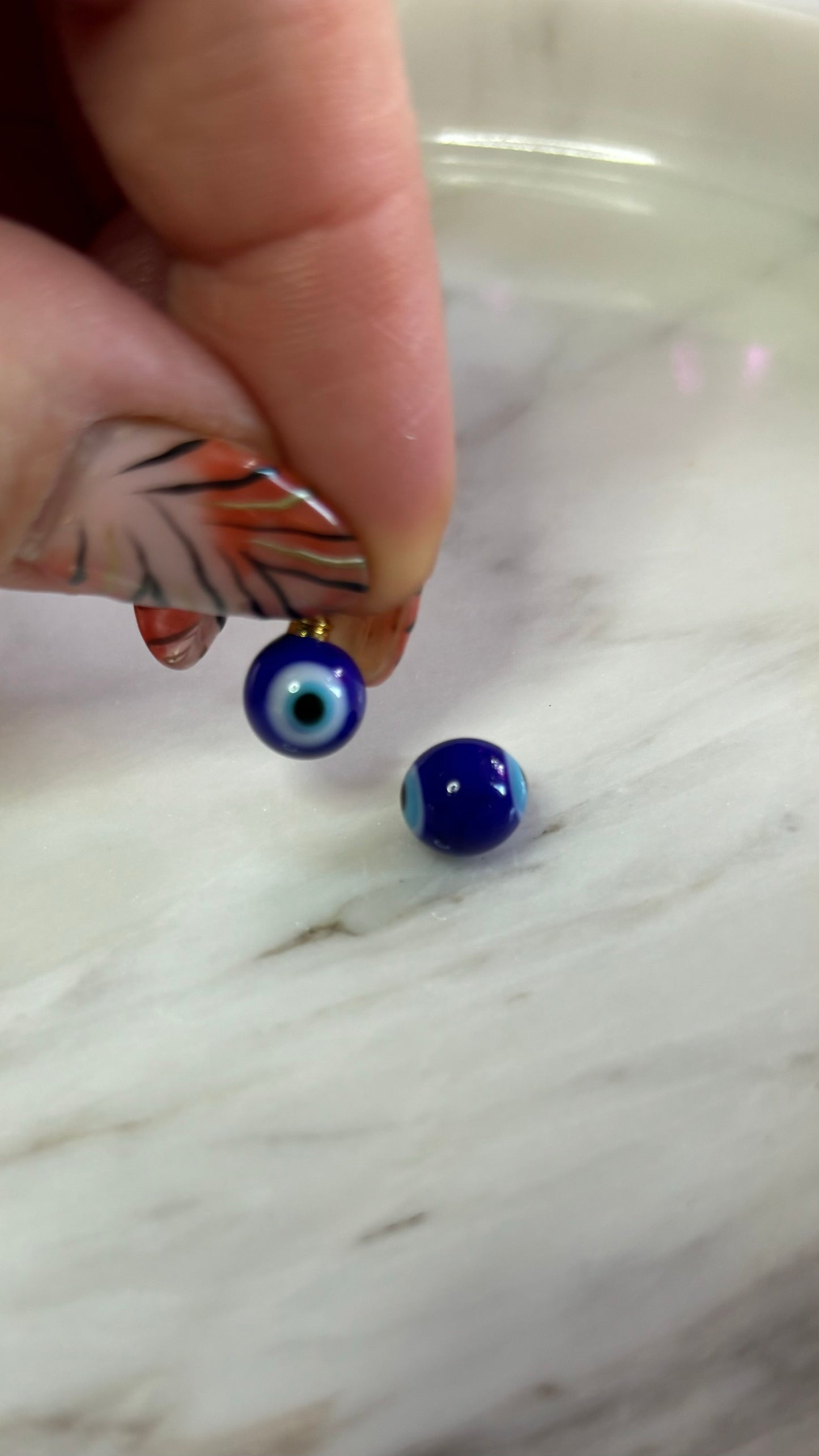 Blue Murano Glass Evil Eye Charm