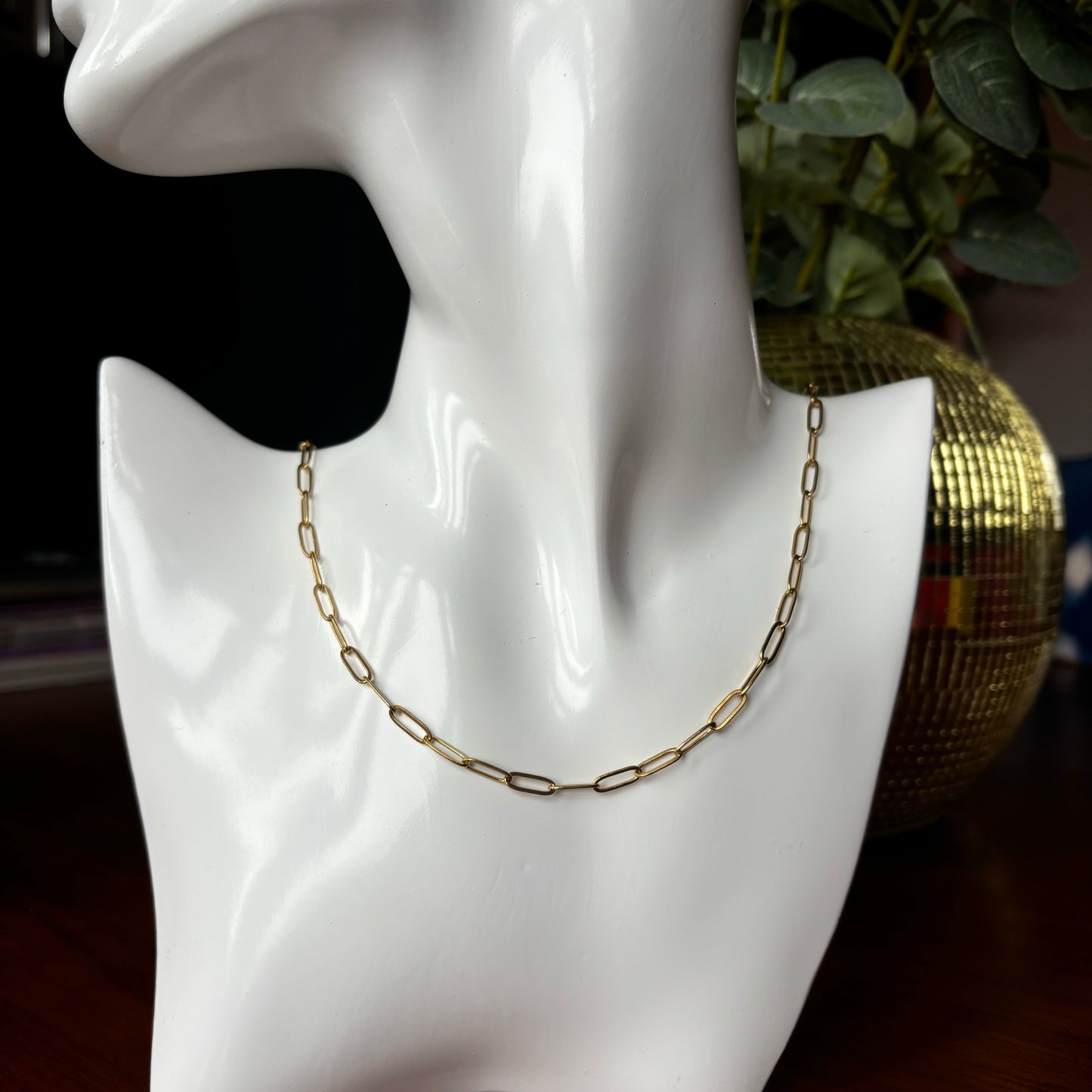 Dainty Stainless Steel Paperclip Chain Necklace