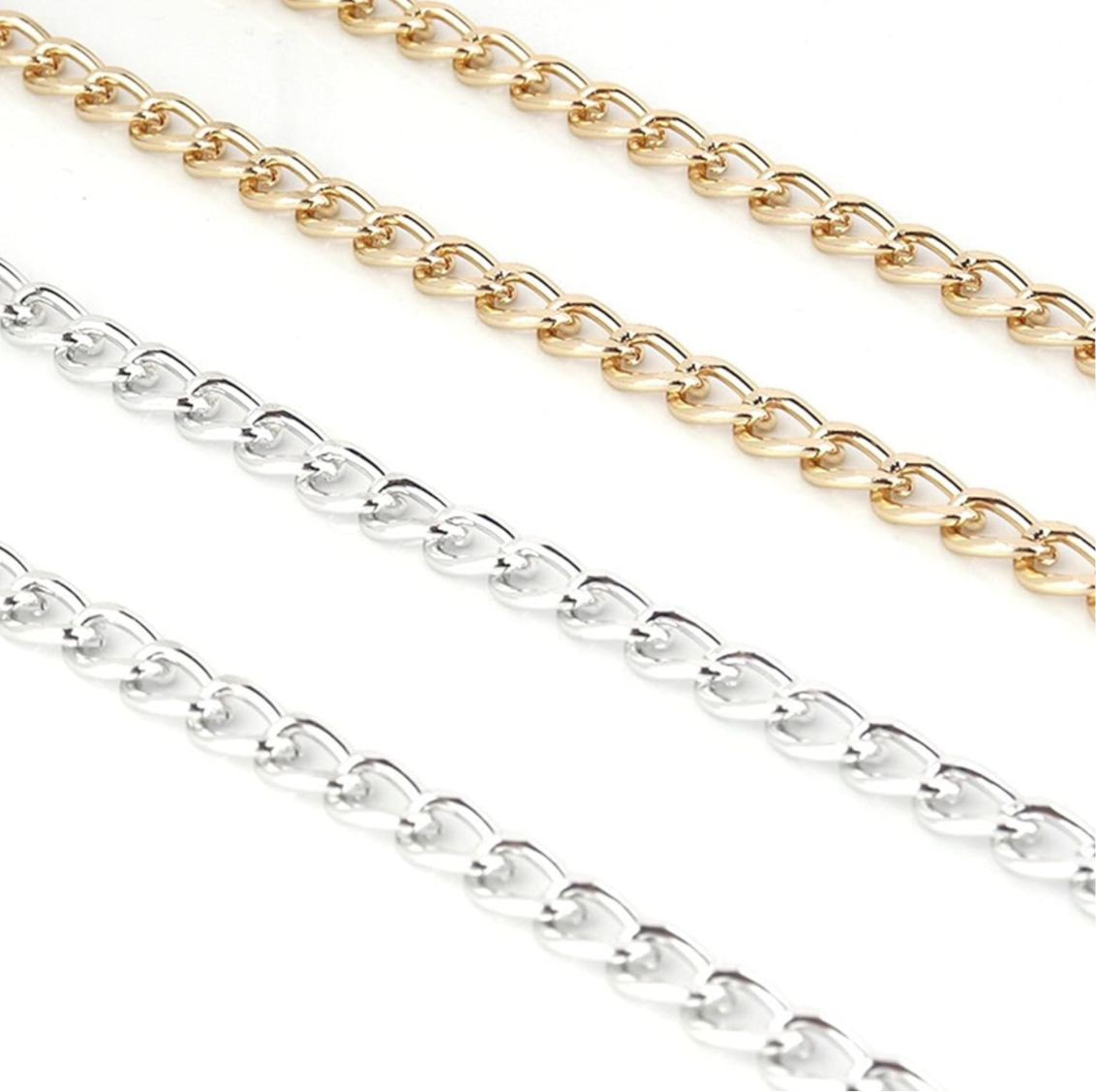 Silver Plated Chunky Curb Chain Necklace