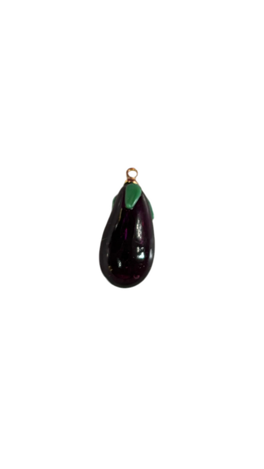 Purple Murano Glass Aubergine Charm
