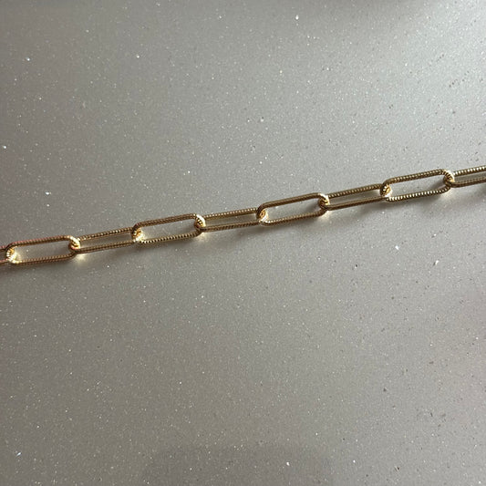 Gold Plated Twisted Cable Chain Bracelet