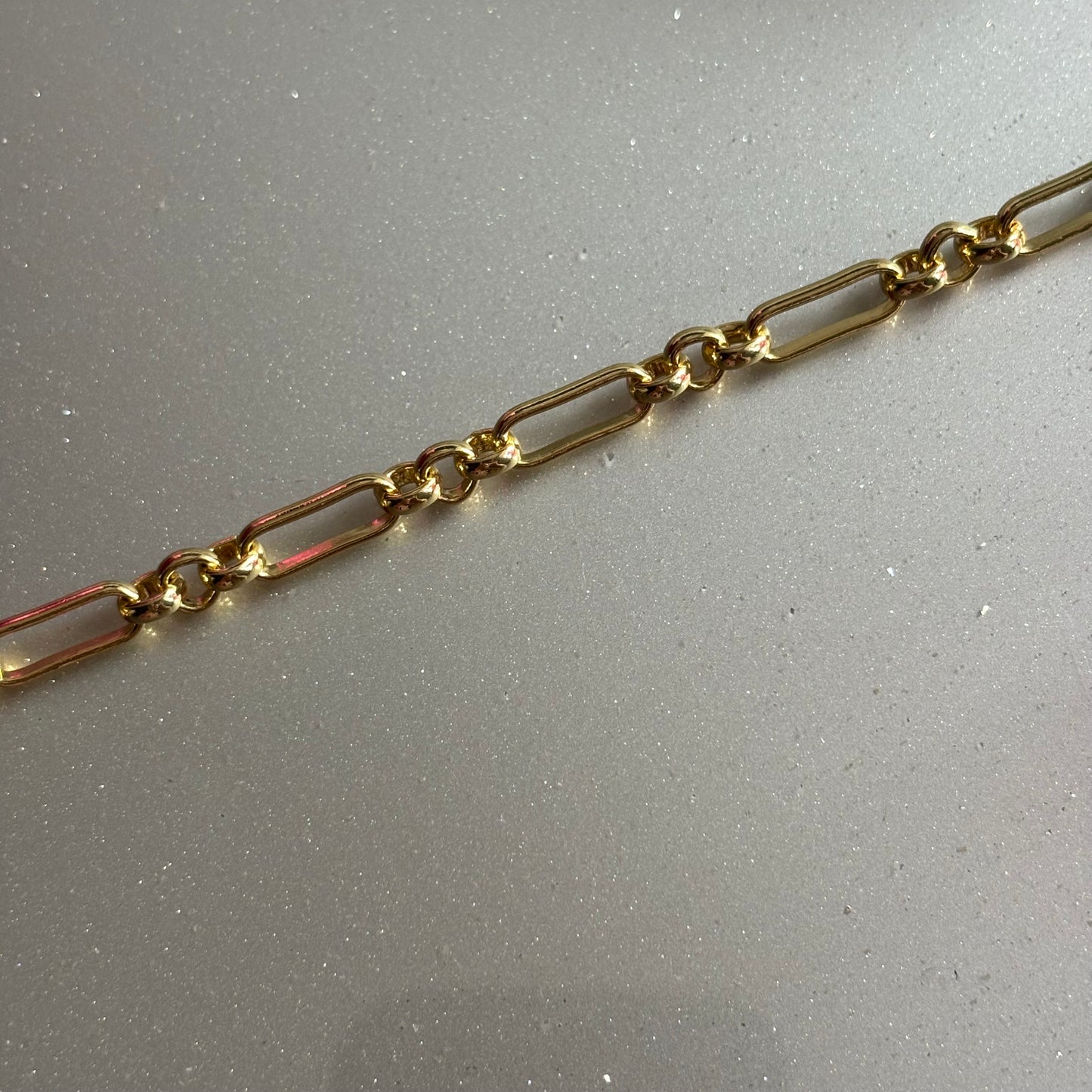 Gold Plated Figure 8 Chain Bracelet