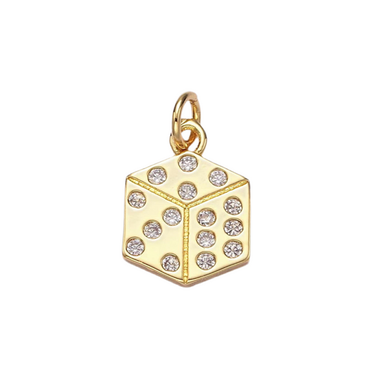 Cubic Zirconia Lucky Dice