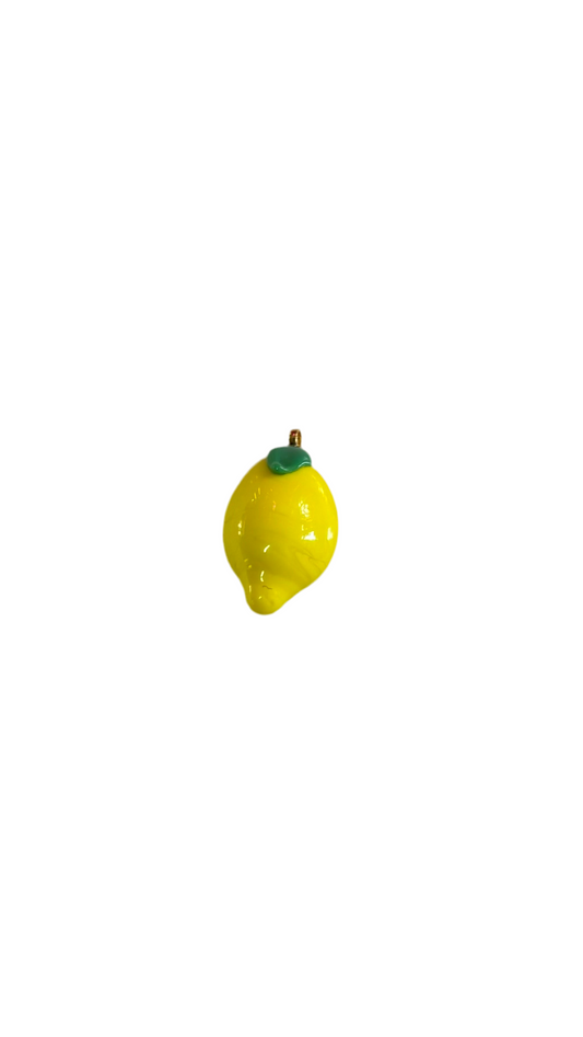 Yellow Murano Glass Lemon Charm