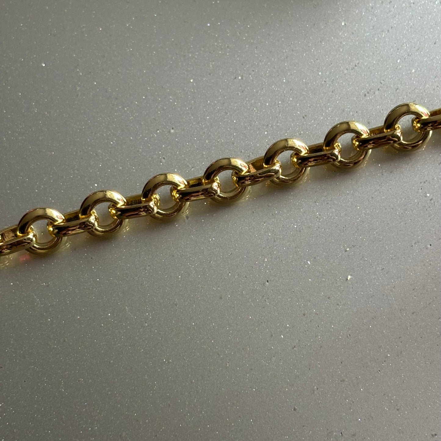 Gold Plated Chunky Rolo Chain Bracelet