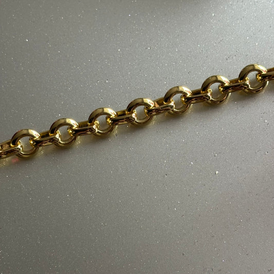 Gold Plated Chunky Rolo Chain Bracelet