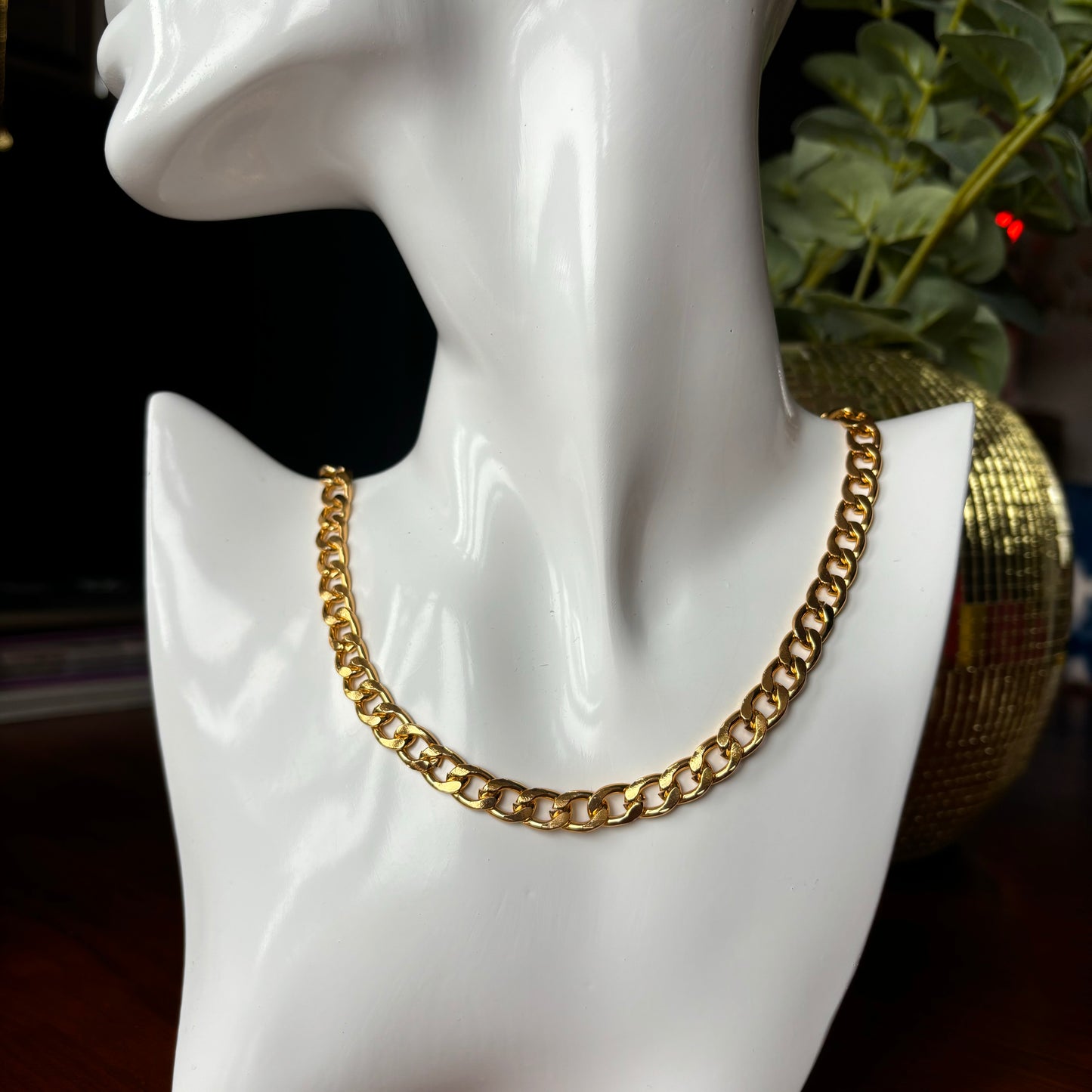 Gold Plated Curb Chain (7mm)