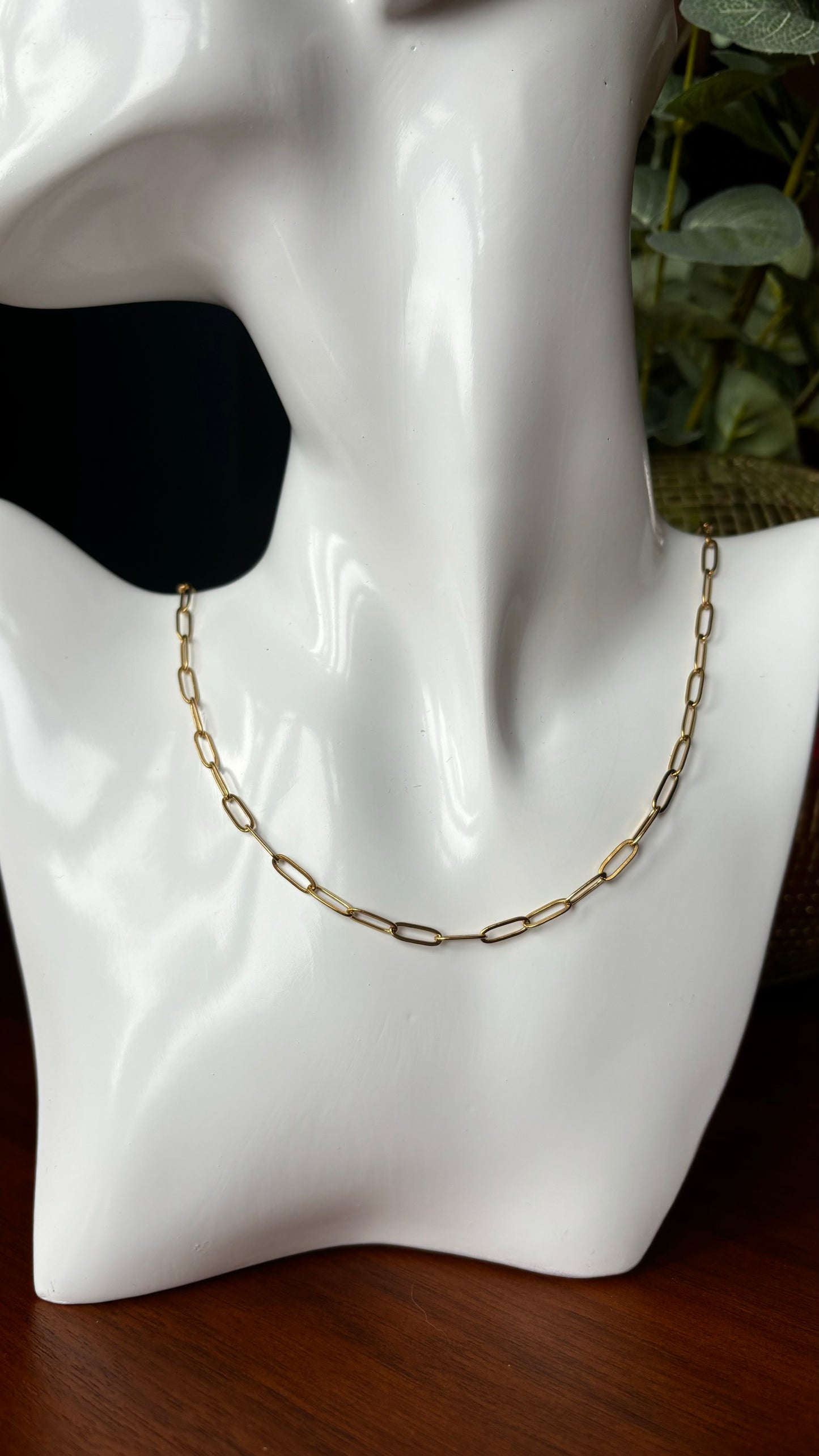 Dainty Stainless Steel Paperclip Chain Necklace