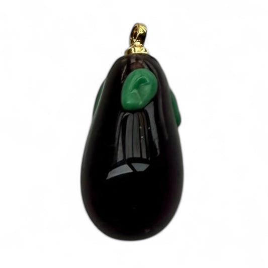 Purple Murano Glass Aubergine Charm